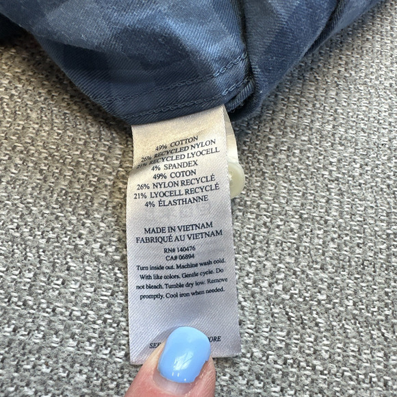 Faherty Shirt Mens XXL Blue Check Button Long Sleeve Lightweight Casual‎ Comfort - Picture 3 of 8